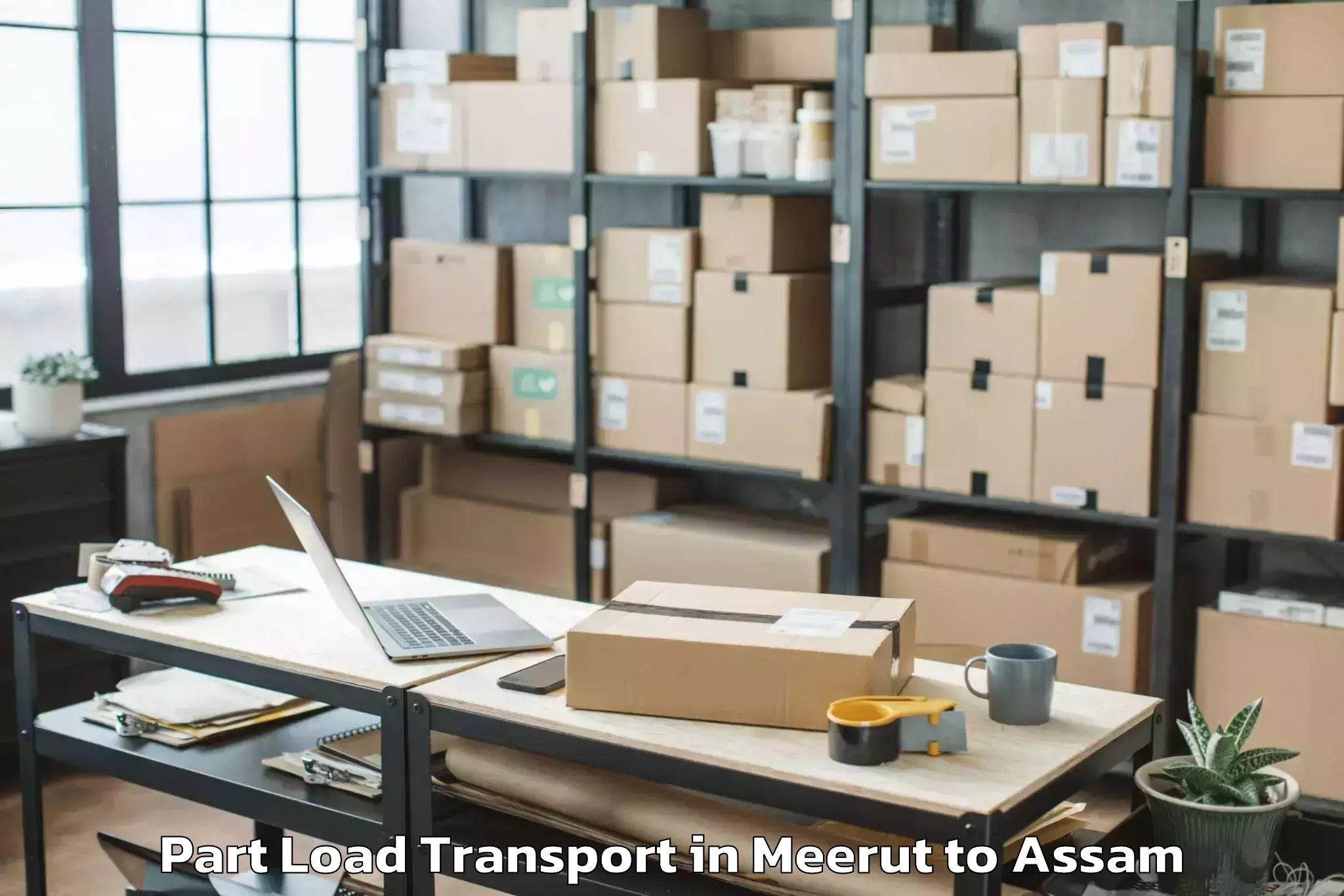 Leading Meerut to Goroimari Part Load Transport Provider